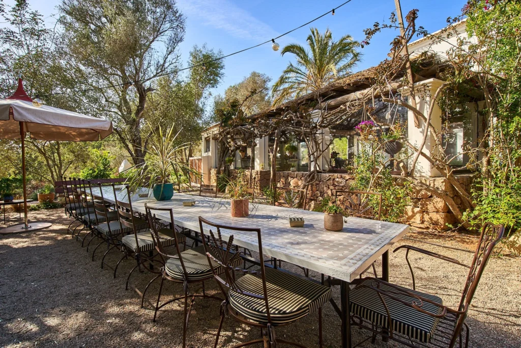 Essbereich im Freien in der  Fincadelica San Lorenzo